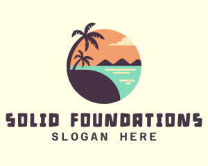 Tropical Ocean Beach Logo