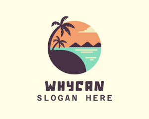 Tropical Ocean Beach Logo