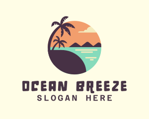 Seashore - Tropical Ocean Beach logo design