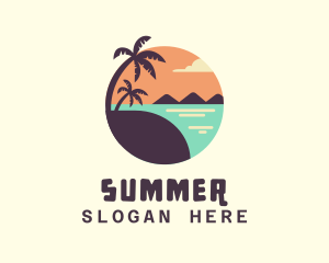 Tropical Ocean Beach logo design