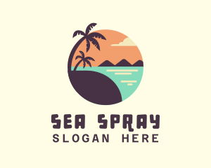 Tropical Ocean Beach logo design