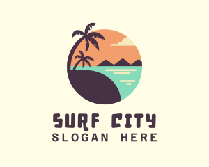 Tropical Ocean Beach logo design