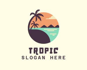 Tropical Ocean Beach logo design