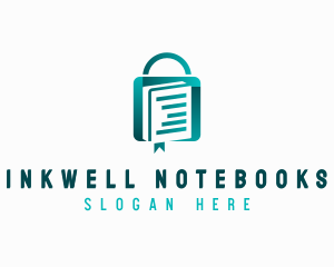 Notebook - Book Shopping Bag logo design