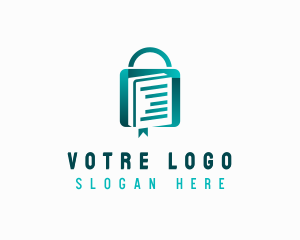 Market - Book Shopping Bag logo design
