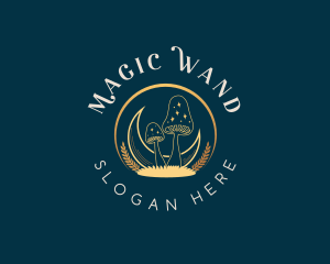 Mystical Moon Mushroom logo design