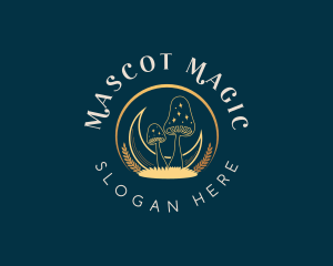 Mystical Moon Mushroom logo design