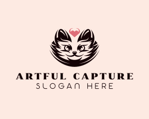 Pet Groom - Cat Pet Care logo design