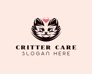 Cat Pet Care  logo design