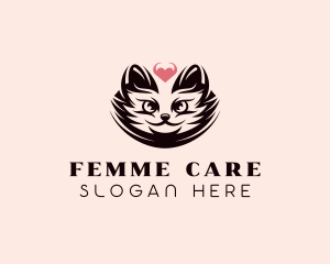 Cat Pet Care  logo design