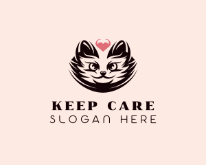 Cat Pet Care  logo design