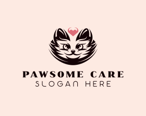 Cat Pet Care  logo design