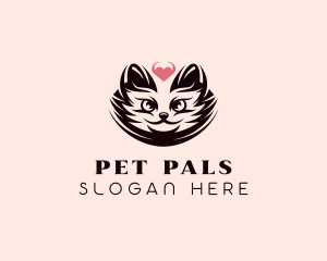 Cat Pet Care  logo design