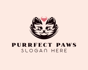 Cat Pet Care  logo design