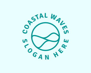 Abstract Water Wave logo design