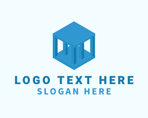 Column - Tech Pillar Cube logo design