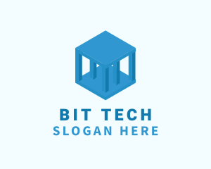 Tech Pillar Cube  logo design