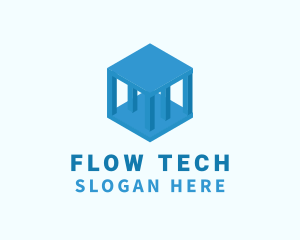 Tech Pillar Cube  logo design