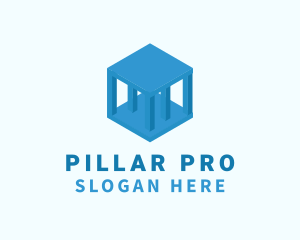 Tech Pillar Cube  logo design