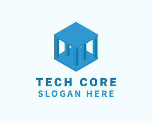 Tech Pillar Cube  logo design