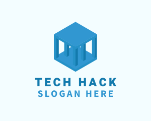 Tech Pillar Cube  logo design