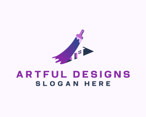 Paint Brush Home logo design