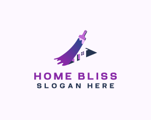 Paint Brush Home logo design