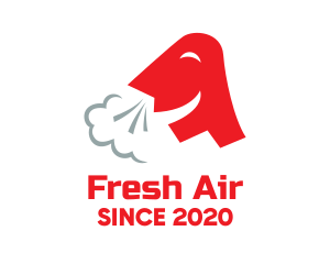 Breath - Sneezing Person Contagious Transmission logo design