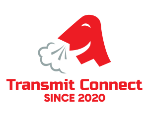 Transmit - Sneezing Person Contagious Transmission logo design