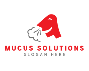 Mucus - Sneezing Person Contagious Transmission logo design