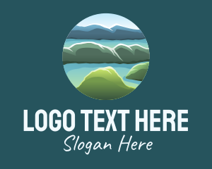 Lake - Island Travel View logo design