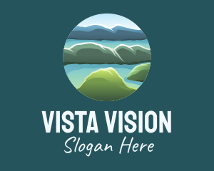 View - Island Travel View logo design