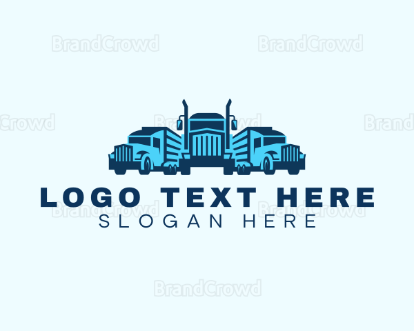 Truck Courier Logistics Logo
