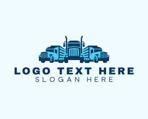 Transportation Service - Truck Courier Logistics logo design