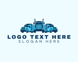 Truck Courier Logistics Logo