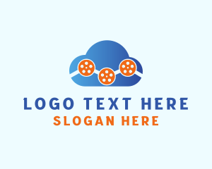 Movie - Cloud Film Reel logo design