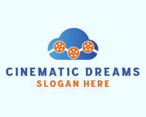 Cloud Film Reel logo design