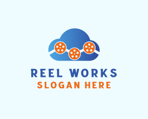 Cloud Film Reel logo design