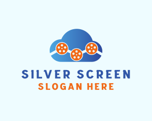 Cloud Film Reel logo design