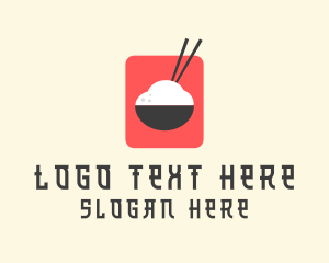 Food Stand - Japanese Rice Bowl logo design