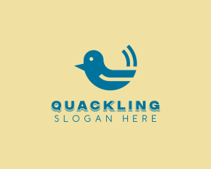 Duckling - Cute Baby Bird logo design