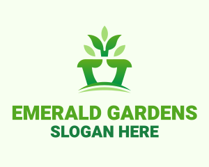 Shovel Planting Garden logo design