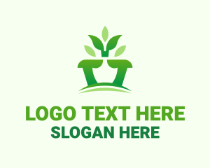 Lawn Care - Shovel Planting Garden logo design