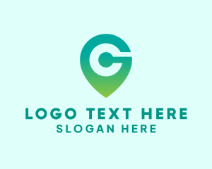 Map - Location Pin Letter G logo design