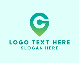 Address - Location Pin Letter G logo design
