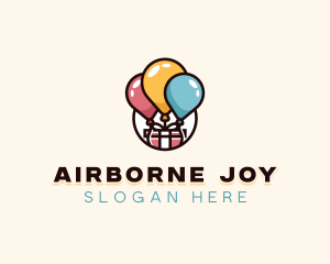 Balloon Gift Box logo design