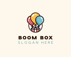 Balloon Gift Box logo design