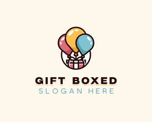 Balloon Gift Box logo design