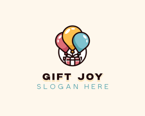 Balloon Gift Box logo design