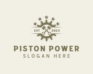 Piston - Industrial Piston Gear logo design